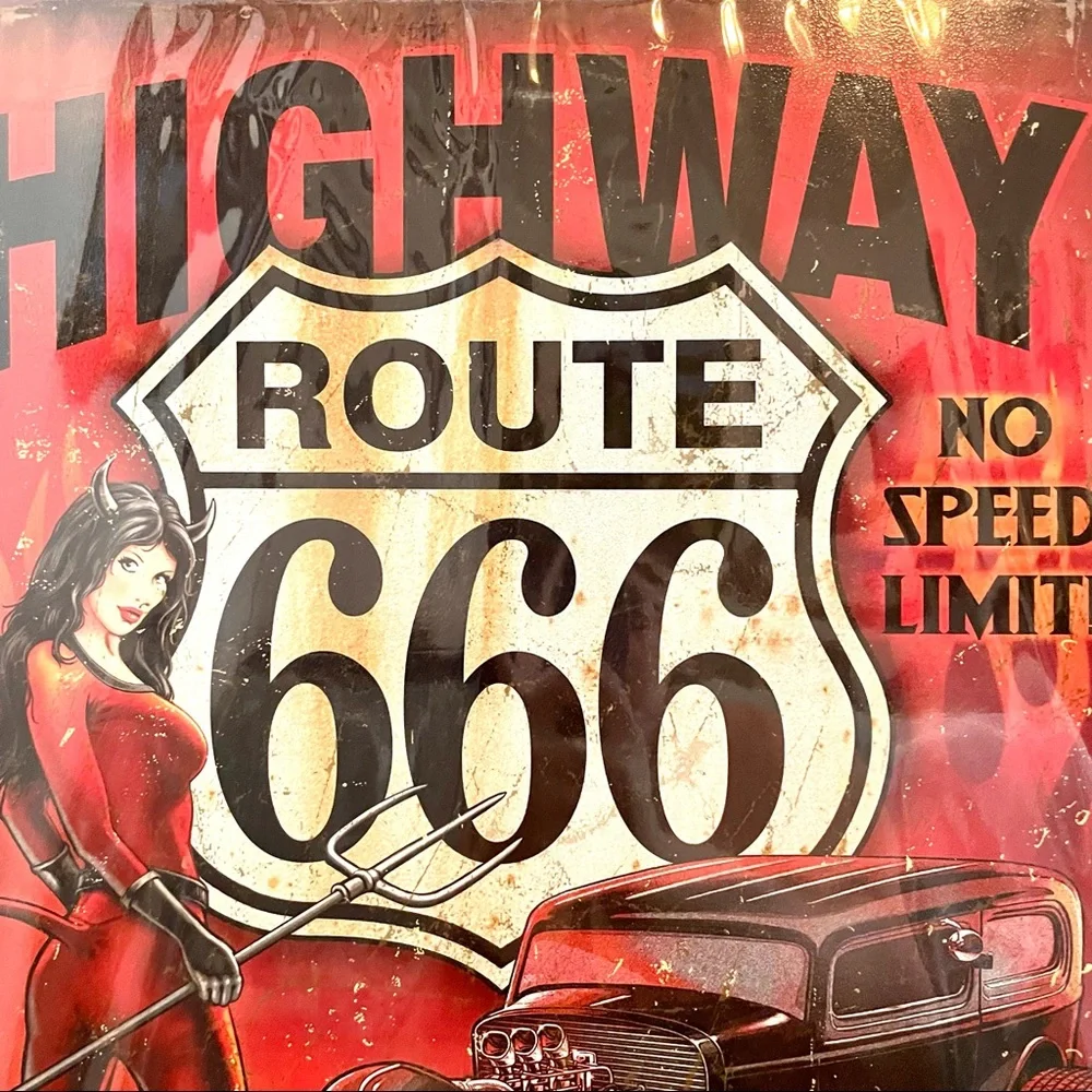 NEW Highway To Hell Metal Sign